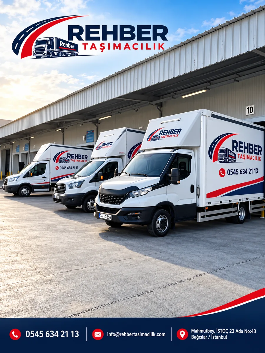 Depo önünde kamyon ve sevkiyat hazırlığı